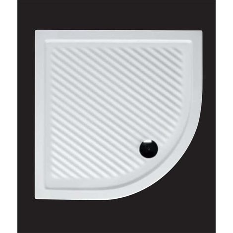 Piatto Doccia 90X90H6 cm Semicircolare Arblu EasyIn Ceramica - Bianco - Fondo Antiscivolo (1/2)