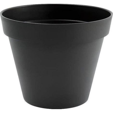 Pot De Fleurs - Rond Ø 47,5 X H 40 Cm - 43 L - Gris Anthracite - Intérieur Extérieur (1/5)