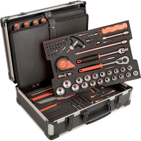Caja de herramientas Bahco 145 units aluminio 2 bandejas