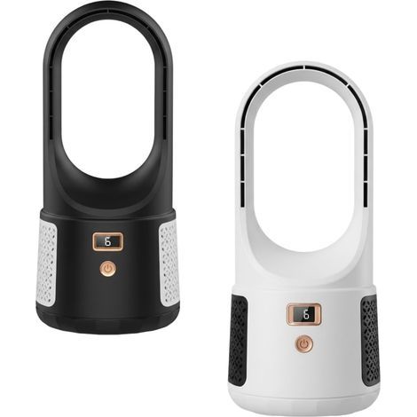 2pcs Climatiseur Mobile -Tendance Silencieux Sécurisé -Commande tactile 6 vitesses USB longue durée - Bureau chambre dortoir (1/5)