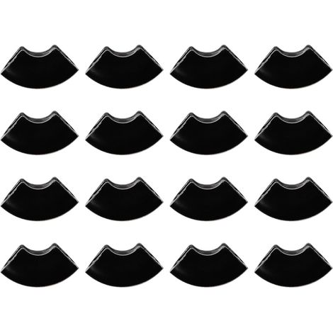 Patins pour Meubles en Fer Forgé 16 Pièces - Couvre Pieds en Caoutchouc Noir U-Forme - Protection Sol Antidérapante pour Jambes de Table et Chaise à (1/5)