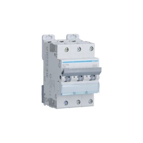 Disjoncteur 3P - Courbe C 32A - 3 modules - NFT332 - Hager (1/2)