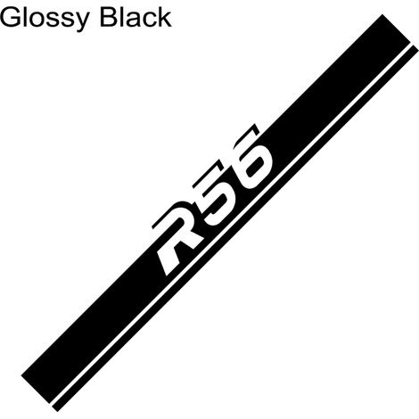 (Pour R58 - Noir brillant) Bandes décoratives autocollantes pour capot de voiture, compatibles avec les accessoires de garniture de capot moteur Mini Cooper (1/5)