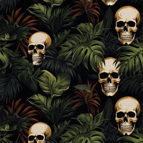 Tela decorativa para exteriores Oxford - Motivo de calavera I DX4617 (1/5)