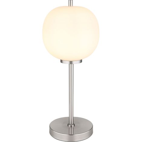 Globo - lámpara de mesa - Blacky I - acero blanco - vidrio - Ø
