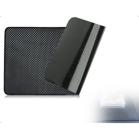 Tapis antidérapant,Tapis Universel en Silicone pour Voiture,Coussinets antidérapants,pour téléphone Portable,Lunettes de Soleil,clés,Tableau de Bord,mouchoirs,stylos(Noir,27 x 15 cm) (1/5)