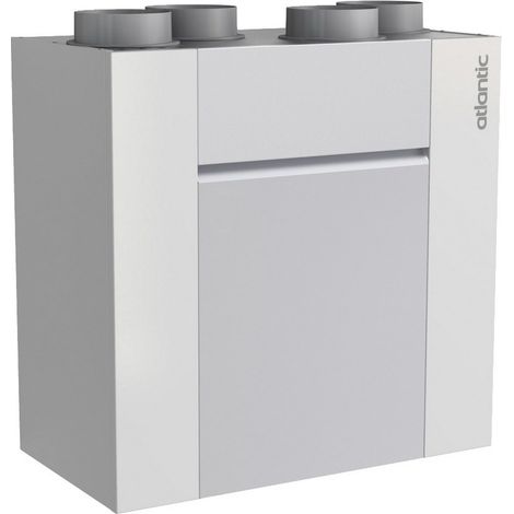 Atlantic – VMC double flux haut rendement – Débit max jusqu'à 92% – Sonde CO2 intégrée – Télécommande sans fil – Super silence avec piège à sons