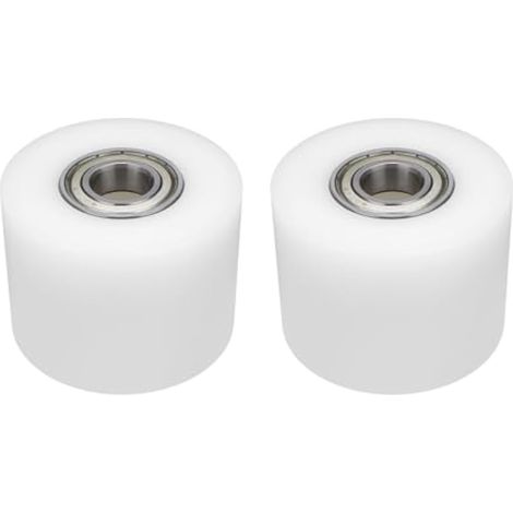 2 pièces rouleaux en nylon 80x60 pouces, compatibles avec roue de transpalette à roulement à billes, roues de chariot élévateur, roulettes en nylon pour fixation de palettes (1/5)