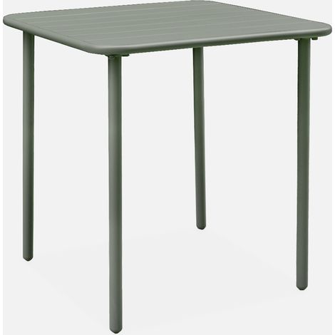 Mesa de jardín bistró de acero, 2 plazas, 70cm