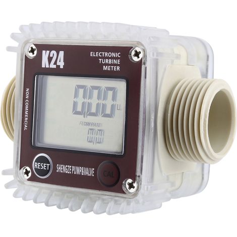 Débitmètre numérique à turbine Pro K24 pour carburant diesel, produits chimiques et eau (2 couleurs) (1/5)