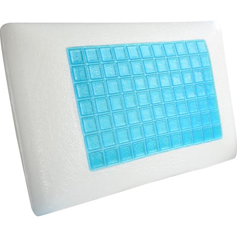 Oreiller ergonomique mémoire de forme gel rafraîchissant 56x36x12cm