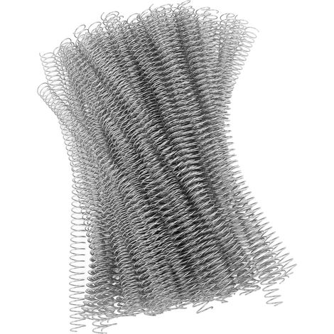 100 pcs spirales de reliure en fer diamètre 14,3 mm 9/16 po 48 dents pas 4:1 capacité 115 feuilles pour papier A4 argent (1/5)