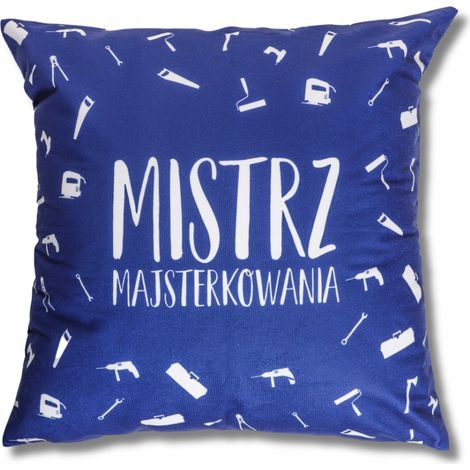 Coussin décoratif à faire soi-même pour la fête des grands-parents, 101 x 101 cm, coloris Moraj Navy. (1/4)