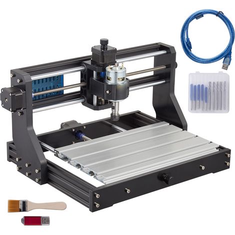 Mophorn CNC 3018 Pro 300 × 180 × 45 mm Maschine – Mini-Graviergerät mit GRBL-Steuerung und Offline-Controller, 3-Achsen-Schnitzerei, Fräsen von Kunststoff, Acryl, PVC, Holz