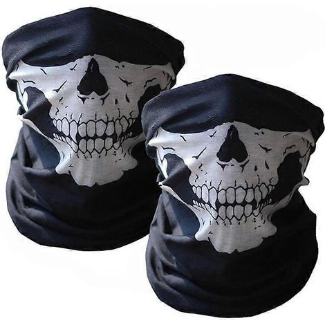 Lot de 2 masques de ski/vélo demi-visage, écharpe fantôme, cache-cou (1/5)