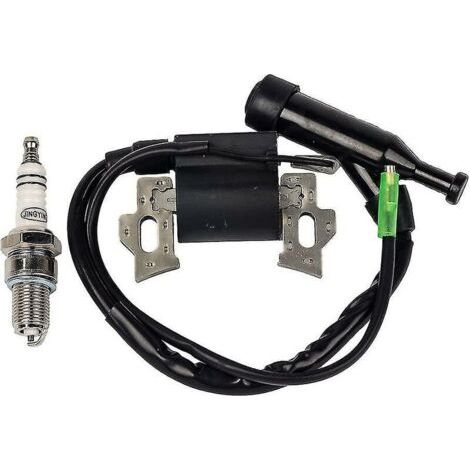 Bobine d'allumage avec bougie d'allumage, Compatible avec Honda Gx110 Gx120 Gx140 Gx160 Gx200 5,5hp 6,5hp, générateur de moteur de tondeuse à gazon (1/5)