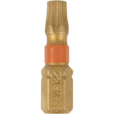 Punte per avvitatore a impulsi ESSVE XTR corte Torx TX25 coniche da 25 mm, 3 pezzi (1/2)