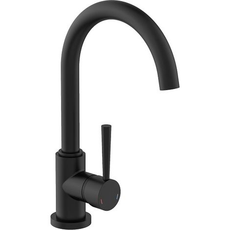 Robinet d'évier HD CORNWALL noir mat (1/5)