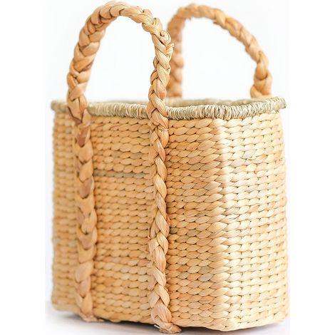 Korb aus Naturfasern mit Griffen - 30x25CM - Haret Naturfarben