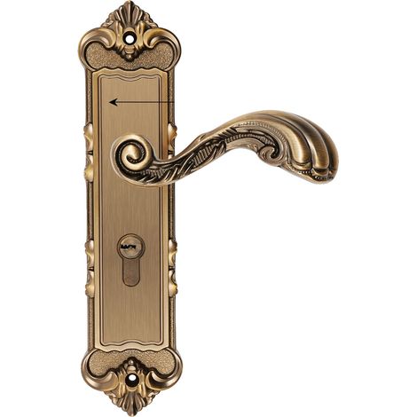 Serrure de porte, Mécanisme de verrouillage à clé, Compatibilité universelle des portes, Bronze, 50mm (1/2)