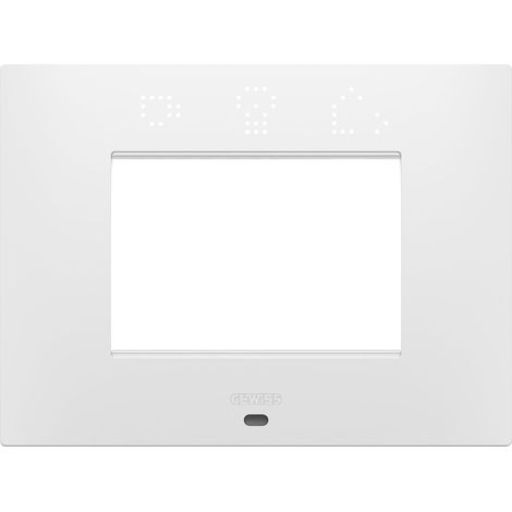PLAQUE EGO SMART RECT. 3P BLANC SATIN GEWISS GW16003SPW