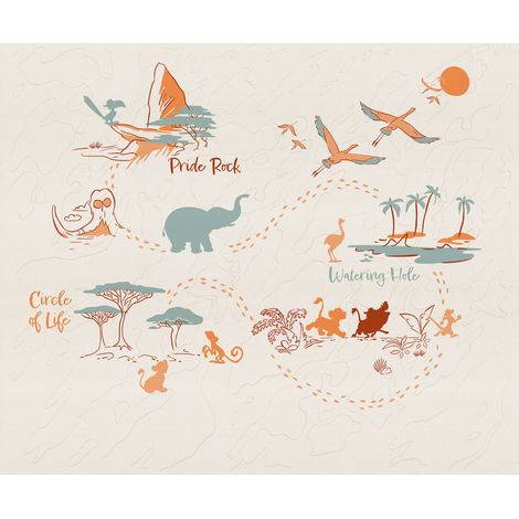 Papier peint panoramique - Disney Le Roi Lion Circle of Life - Taille: 300 x 250 cm (1/5)