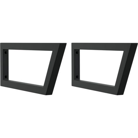 Maison Exclusive - Reggimensole per Lavabo 2 pz Nere Trapezio in Acciaio