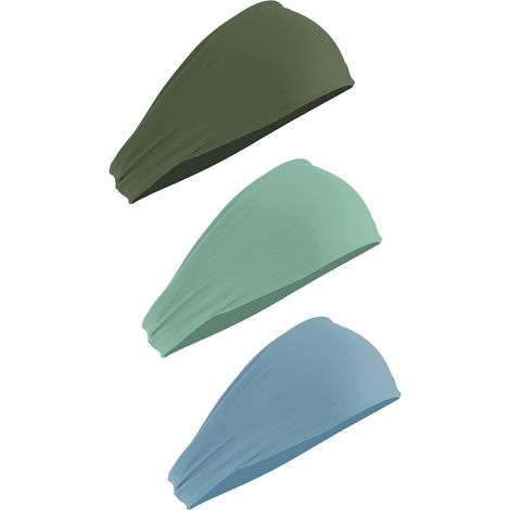 Headband Sport - Bande Élastique Large en Nylon pour Transpiration - Pour Yoga Course Gym Tennis Danse - Lot de 3 (1/5)