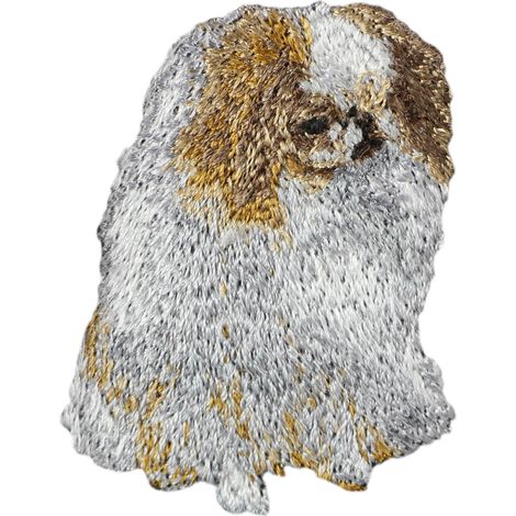 Chin japonés, Spaniel japonés: parche con forma de perro, parche bordado, decoración única para mochila de Art-Dog (1/3)