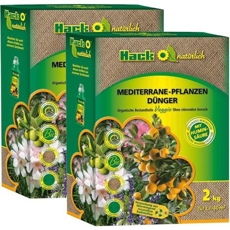 HACK-Bio Plantes méditerranéennes 4 kg Engrais pour oliviers Engrais pour figuiers Agrumes