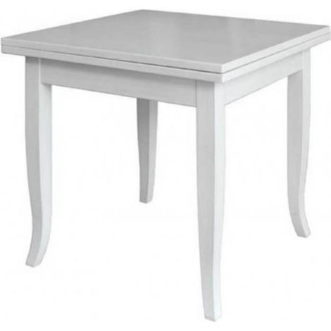 Table carrée blanche à rallonge 90x90 cm - Verona (1/2)