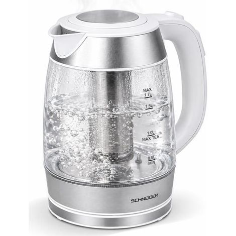 Schneider - Scke236tp - Bouilloire Théière Avec Infuseur - 6 Températures - Verre 1,7 L - 2200 W (1/5)