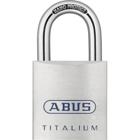 ABUS 80TI/50 Titalium Padlock with 2-Button Abus Locking Mechanism – Lightweight, Solid Aluminum Body, Security Level 8, Silver