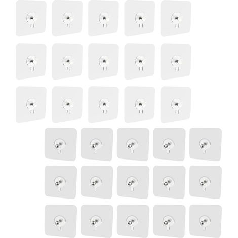 30 Pièces Accroche Tableau Sans Percer, Crochet Adhesif Mural, Accroche Cadre Sans Percer, Pour Accrocher Des Photos, Des Affiches, Des Peintures, Des Cloches (1/5)
