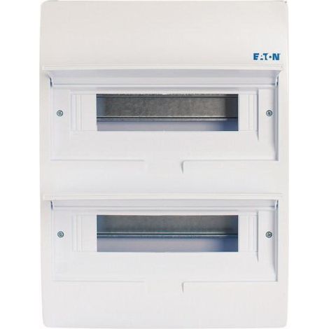 Coffret en saillie IP40 2 rangées 24 mod porte blanche 000281693 EATON BC-O-2/24-TW-ECO (1/3)