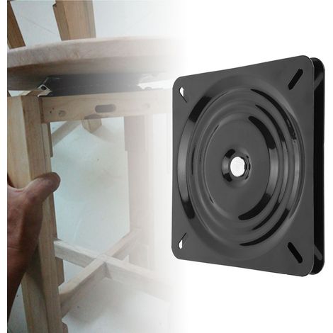 Socle métallique pivotant à 360 degrés, plateau tournant carré à double axe de 10 pouces, accessoire de mobilier
