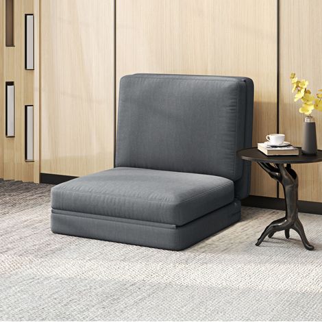 MEUBLIV 3-in-1 klappbares Boden-Schlafsofa, dunkelgrau – wandelbar ohne Montage (1/5)
