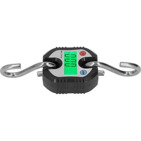 Balance suspendue avec affichage numérique LCD, capacité de pesage jusqu'à 150 kg, pour entrepôt et bagages, couleur noire.