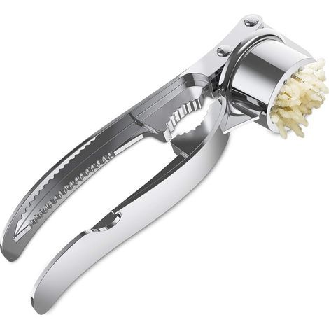 Knoblauchpresse, Knoblauchschneider, manuelle Knoblauchpresse, Nussknacker, Knoblauchmühle, Knoblauch- und Ingwerzerkleinerer, praktisches Küchengerät, leicht zu reinigen (Silber) – Fei Yu (1/5)