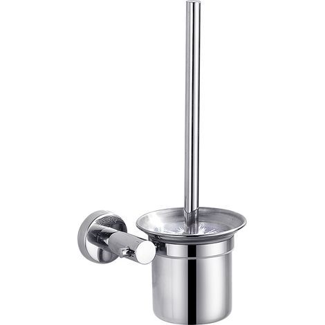 WC-Bürste, WC-Bürsten-Set mit Halterung, Badezimmer-Reinigungsset, WC-Bürste aus Edelstahl (Wandmontage), 32 cm (1/4)