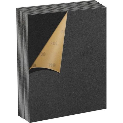 Set de Papier Abrasif 800 Grains, 13 Pcs 23x28cm, Résistant à l'Eau pour Voitures, Métaux, Murs, Bois et Meubles (1/5)