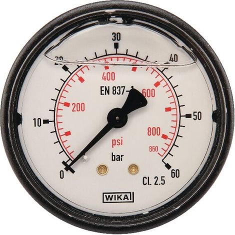 Man贸metro di谩metro 63 0-60 bar 1/4" trasero WIKA MA6360B04PLGF (1/2)