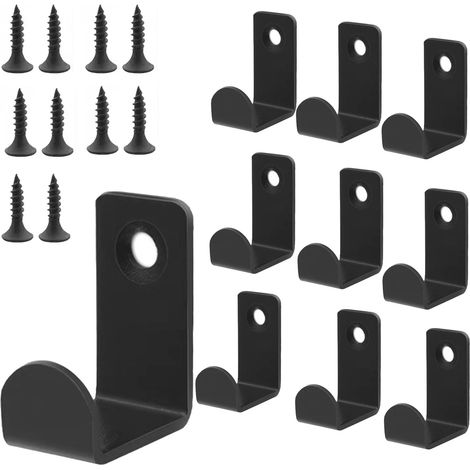 10 Pcs Crochet Porte Manteau Mural Noir, Patères Porte Manteaux, Patere Murale Noir, Patere Porte Manteau, Patère Murale pour Maison, Salle de Bain, Cuisine, Vêtements, Serviettes (1/5)