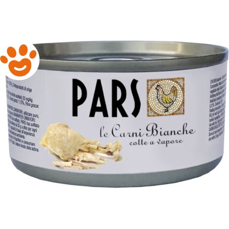 PARS Dog&Cat Cotte al Vapore Carni Bianche - Lattina 85 Gr -