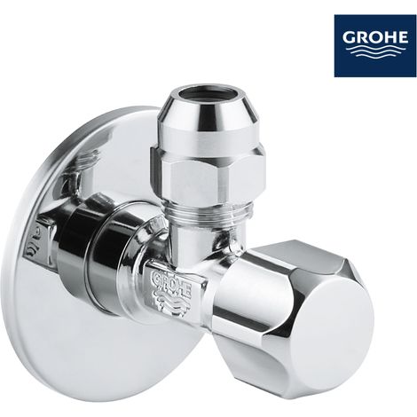 Schläfer 3437210  Rubinetto a Squadra GROHE Universale 1/2 x 3/8, cromo attacco bicono, 22018000, filettatura autosigillante (1/5)