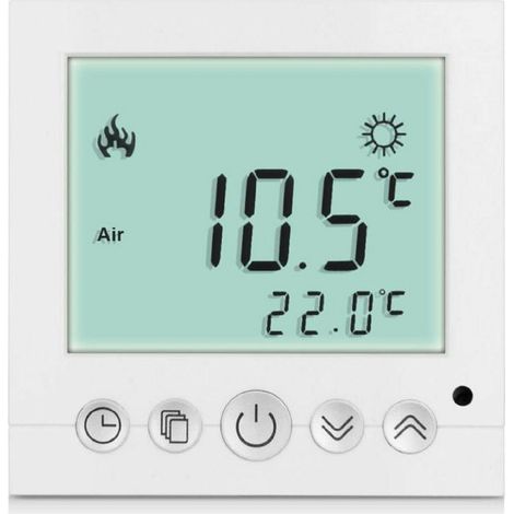Thermostat d’ambiance numérique encastrable 230 V pour chauffage au sol