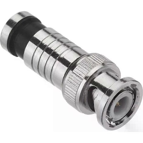 Lot de 10 connecteurs BNC à compression pour câbles coaxiaux RG59 et caméras de vidéosurveillance (1/4)