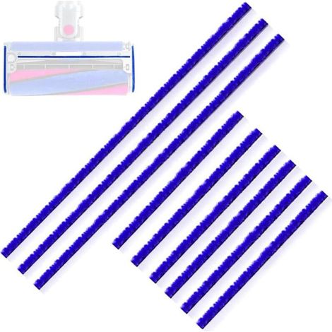 Lot de 9 bandes en peluche douce pour aspirateur Dyson V6 V7 V8 V10 V11 V12 V15 DC58 DC59 DC62 DC72 DC74,pièces de rechange souples pour têtes de nettoyage,3 longues(22,5 cm),6 courtes(11,5 cm) (1/5)