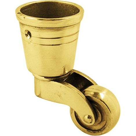 HERRAJES ALK rueda giratoria decorativa mates laton brillo , MATES Rueda giratoria clásicaCapacidad de carga 150kgSuave deslizamiento y giroInterior de (1/2)