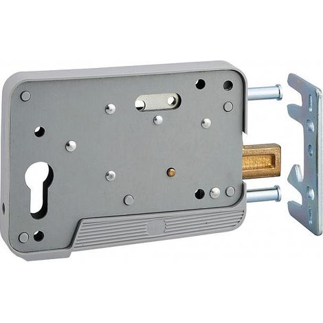 Thirard – Cylindre de serrure réversible pour porte bois ou PVC – Clé crantée – Installation en applique – Finition gris – 900069 (1/3)